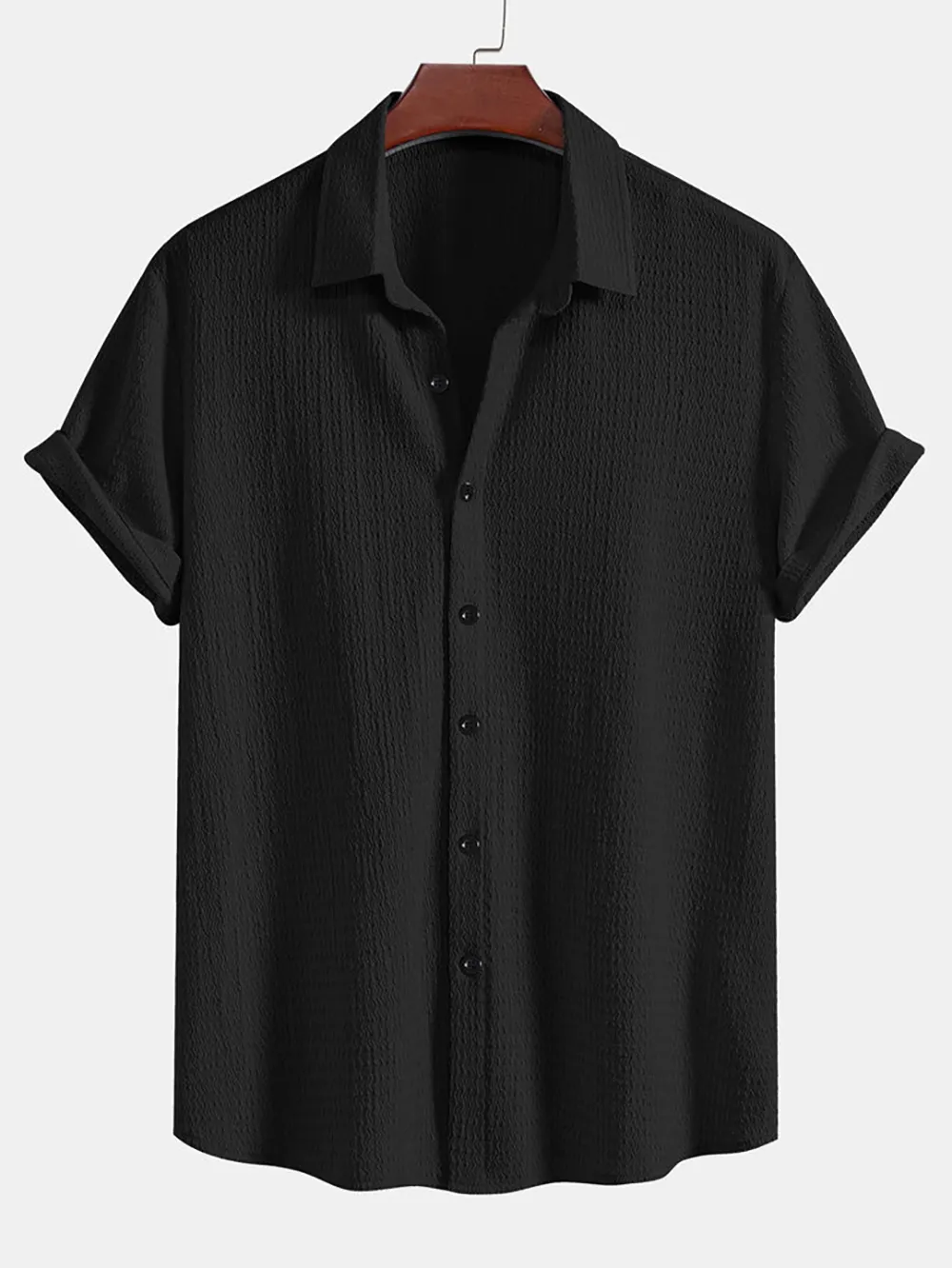 Textured Button Up Shirt