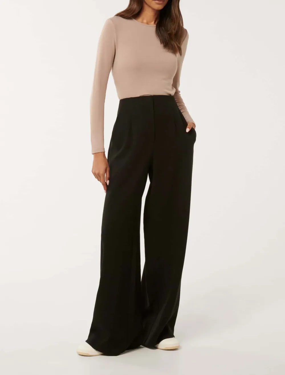 Freya Petite High-Waist Wide-Leg Pants