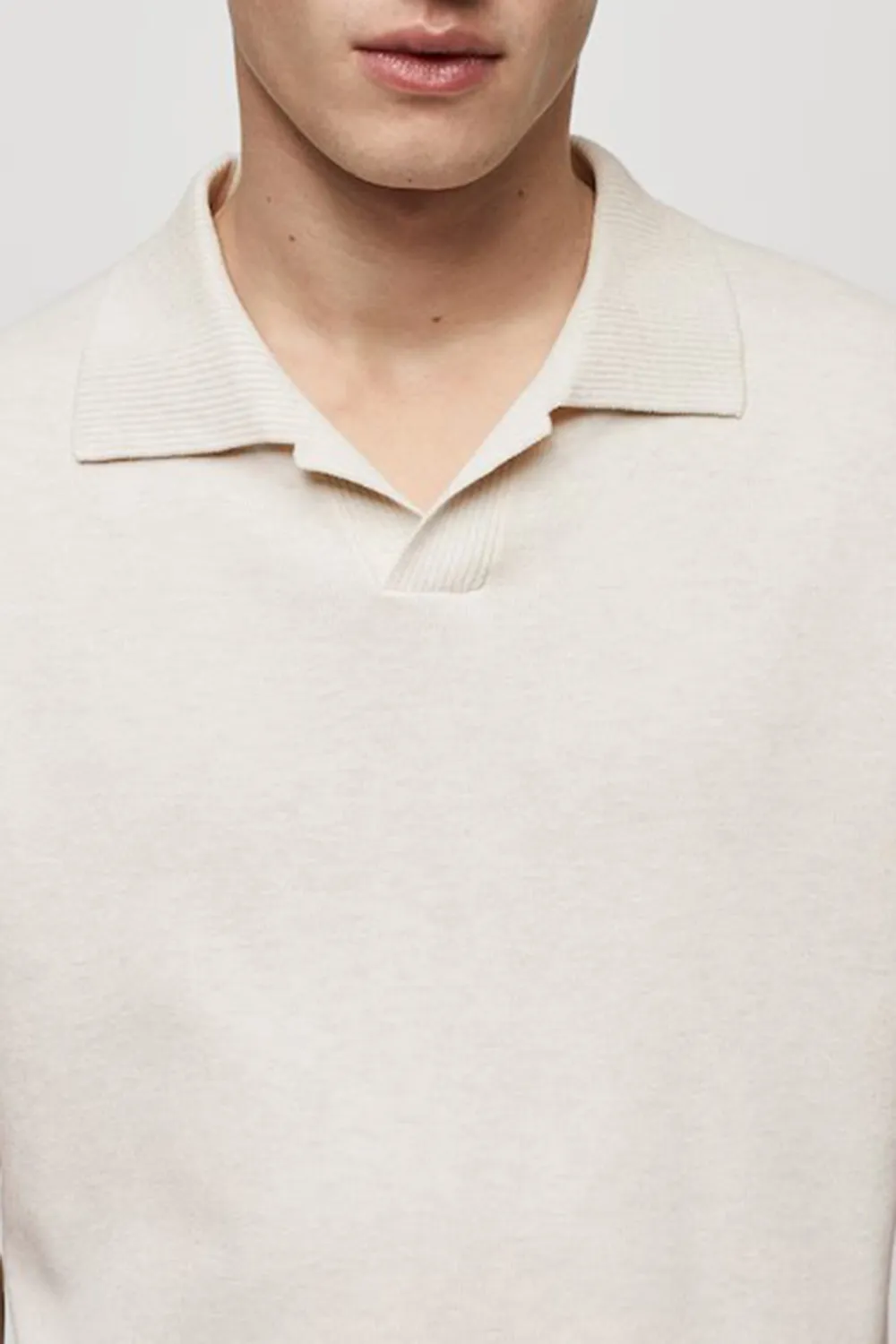 Fine-knit cotton polo shirt