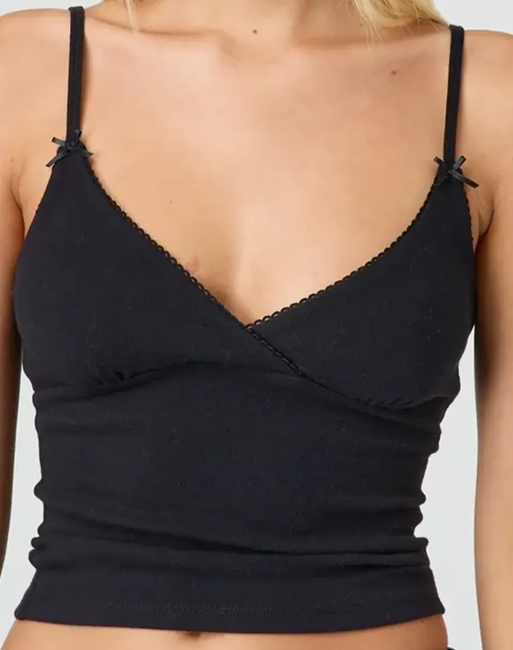 Cotton Picot Trim Cami Top