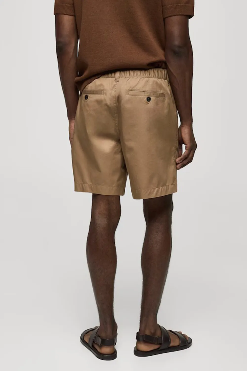 100% cotton drawstring bermuda shorts