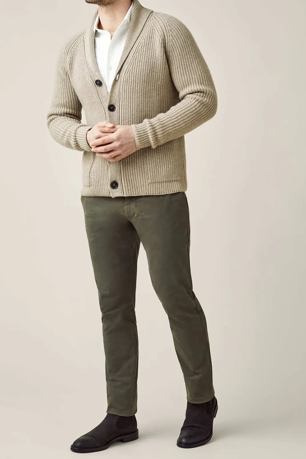 Comfortable Relaxed Fit Shawl Cardigan