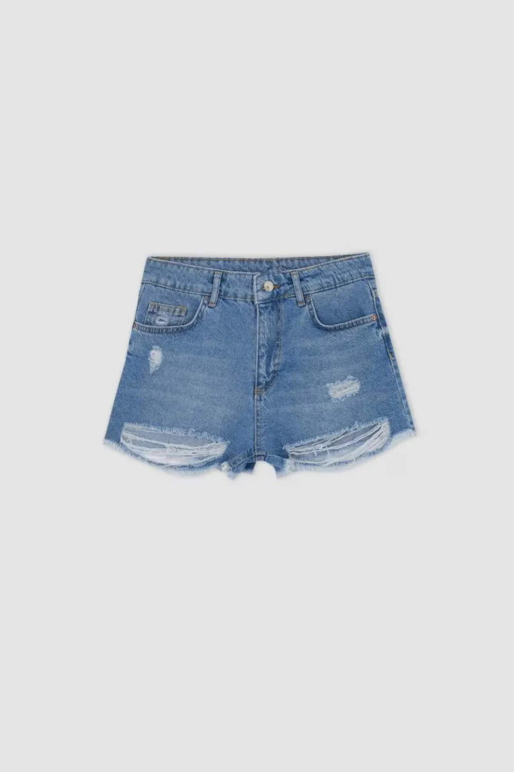 Jean Normal Waist Cut Ended Trousers Shorts