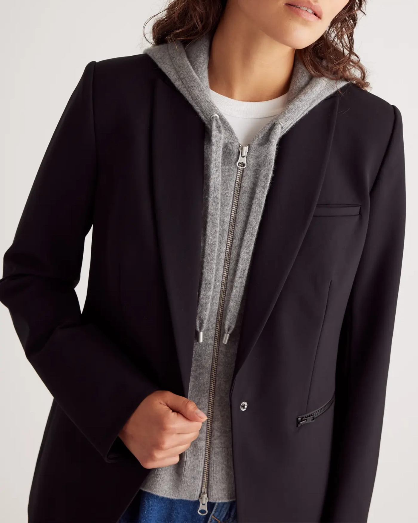 Scuba Single Breasted Convertible Blazer