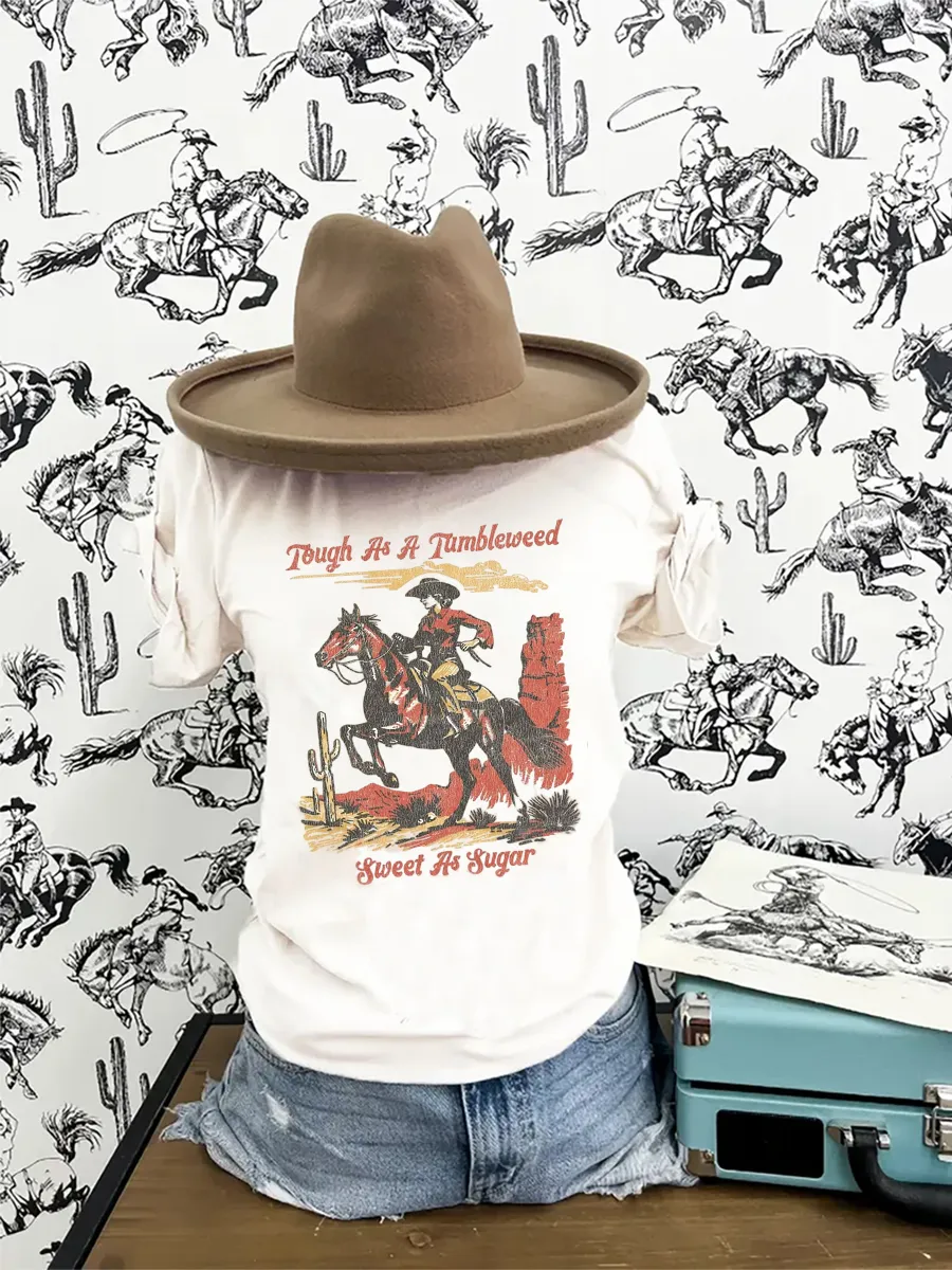 Vintage Tough As A Tumbleweed Sweet As Sugar T-Shirt