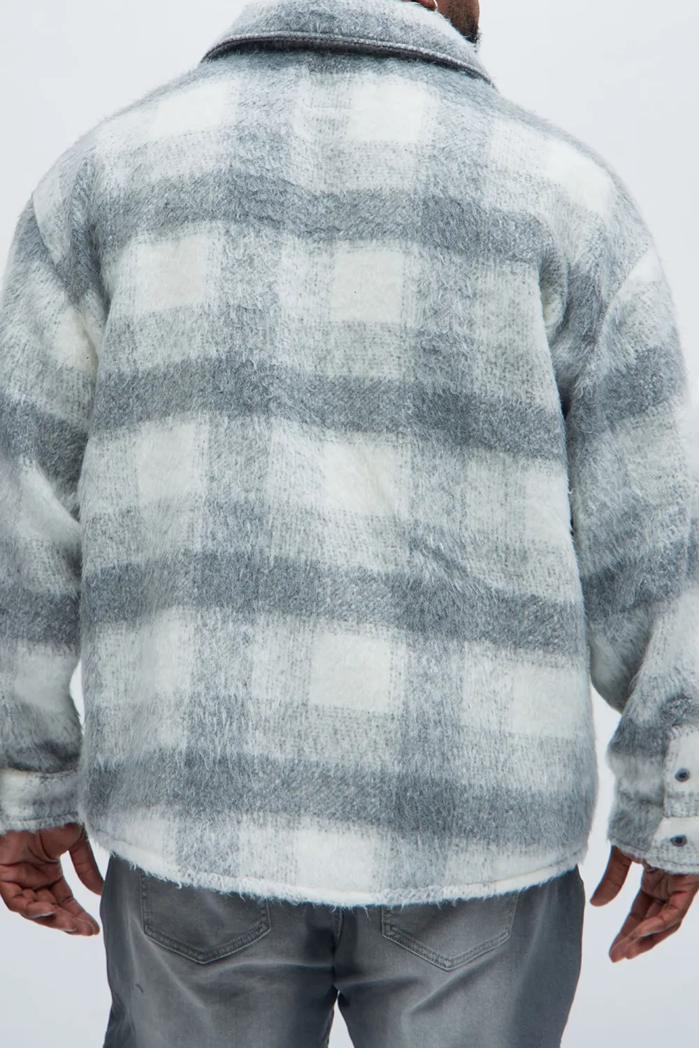 Move Up Plaid Shacket - Red/White