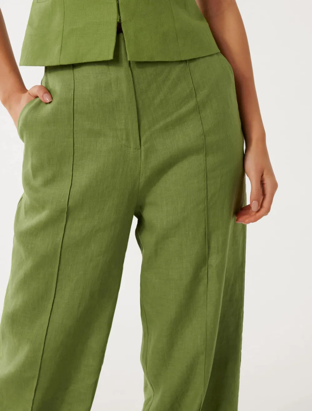 Posey Linen Wide-Leg Pants