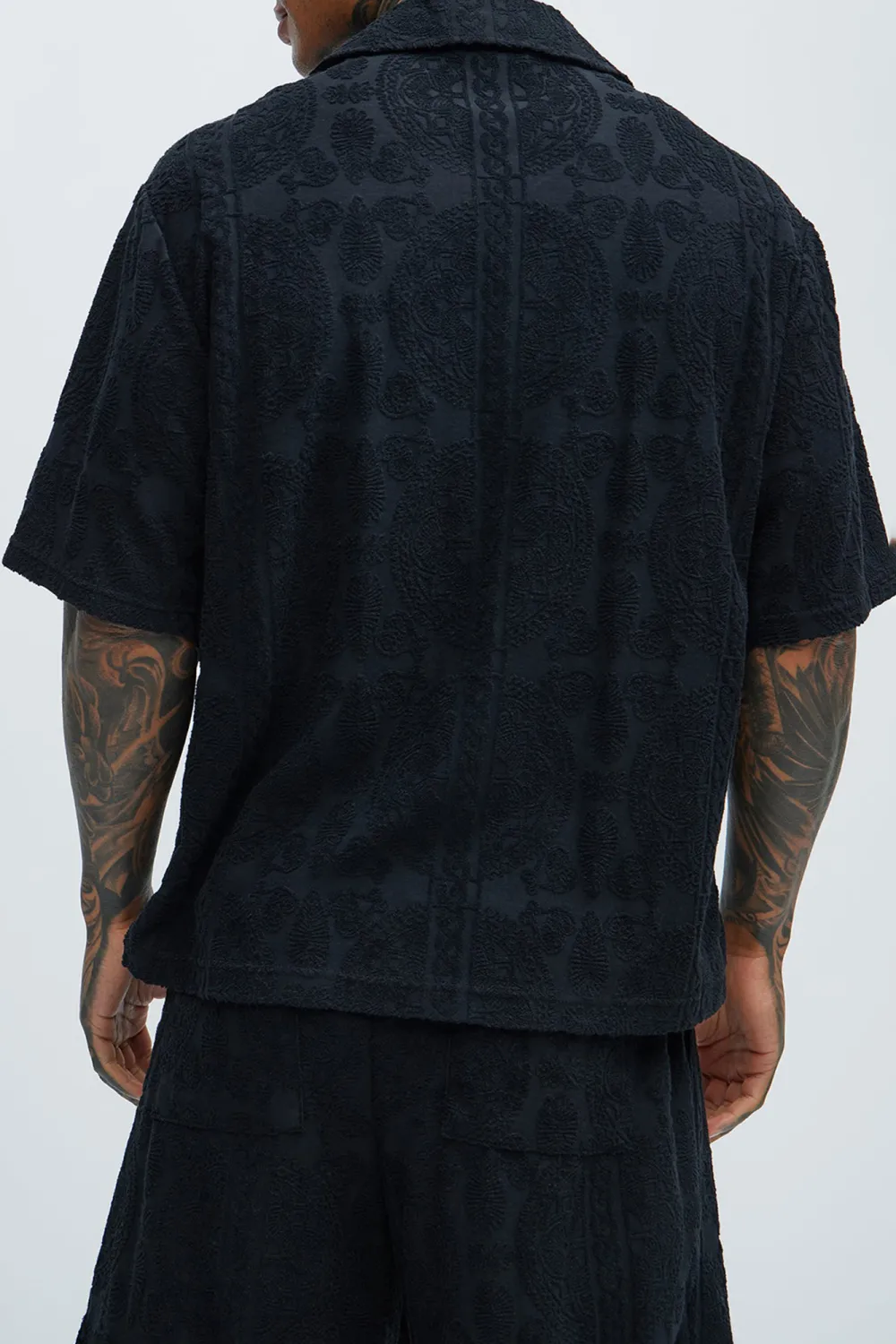 Link Textured Shirt - Black