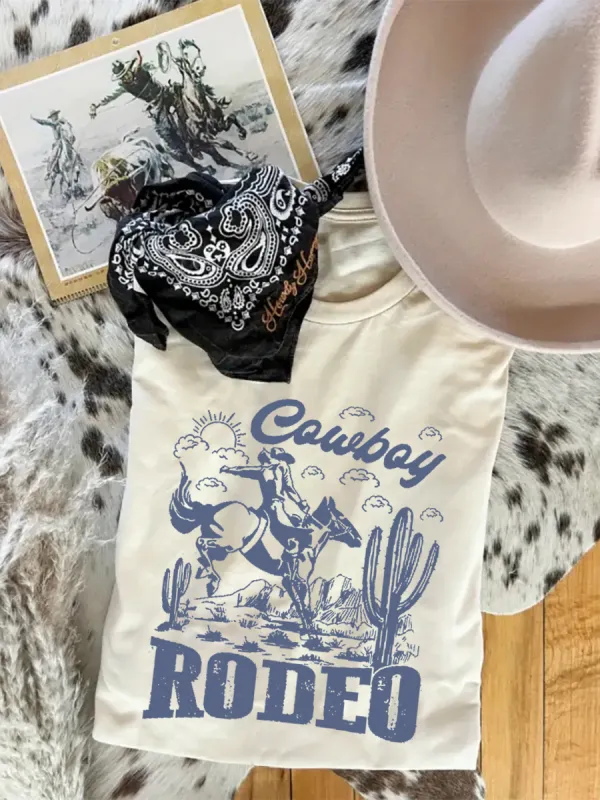 Rodeo 90s Pattern Denim T-shirt