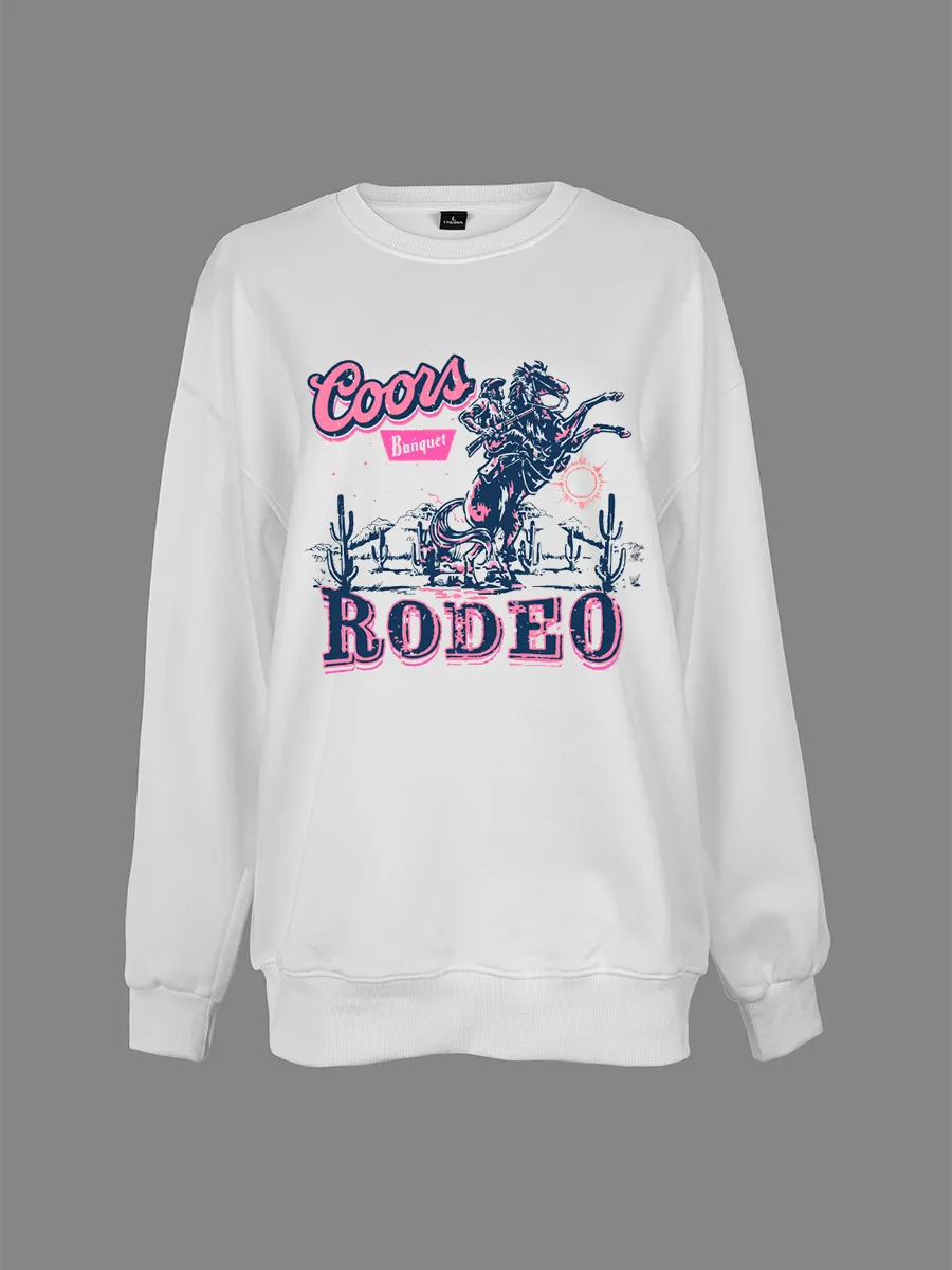 Pink Coors Banquet Rodeo sweatshirt