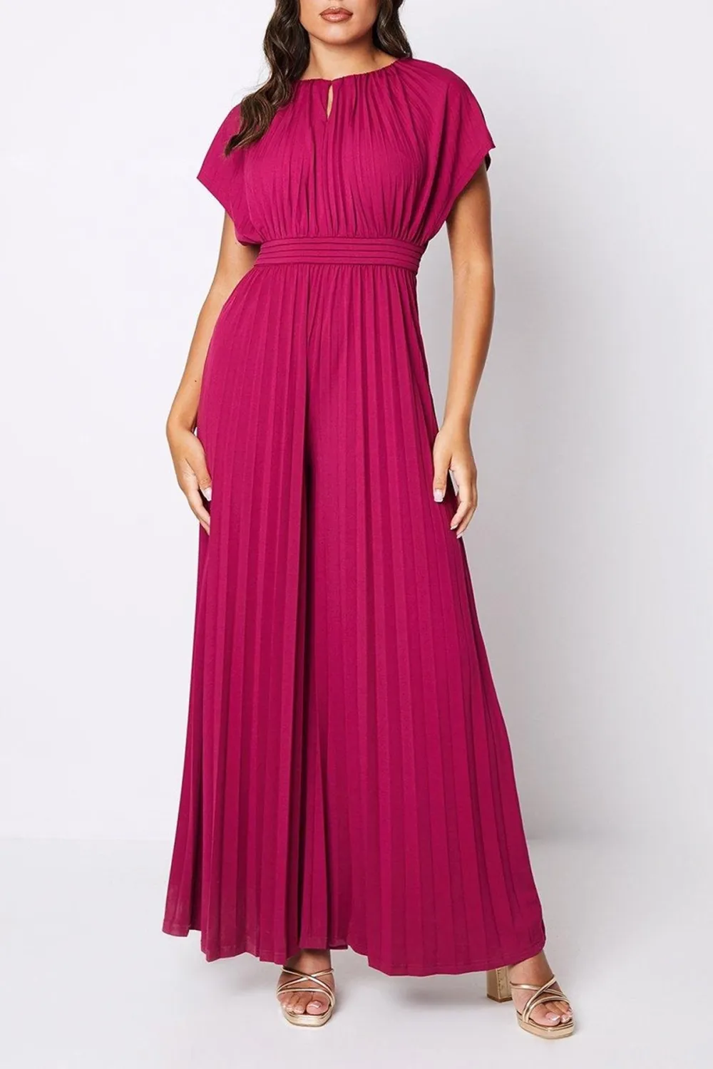 Jersey Pleated Jumpsuit