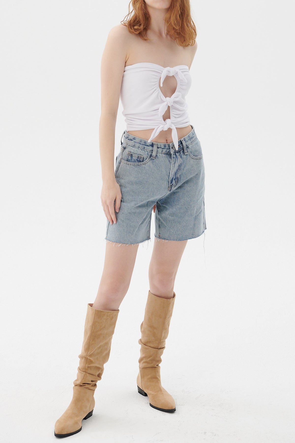 Sloan Cutout Denim Shorts