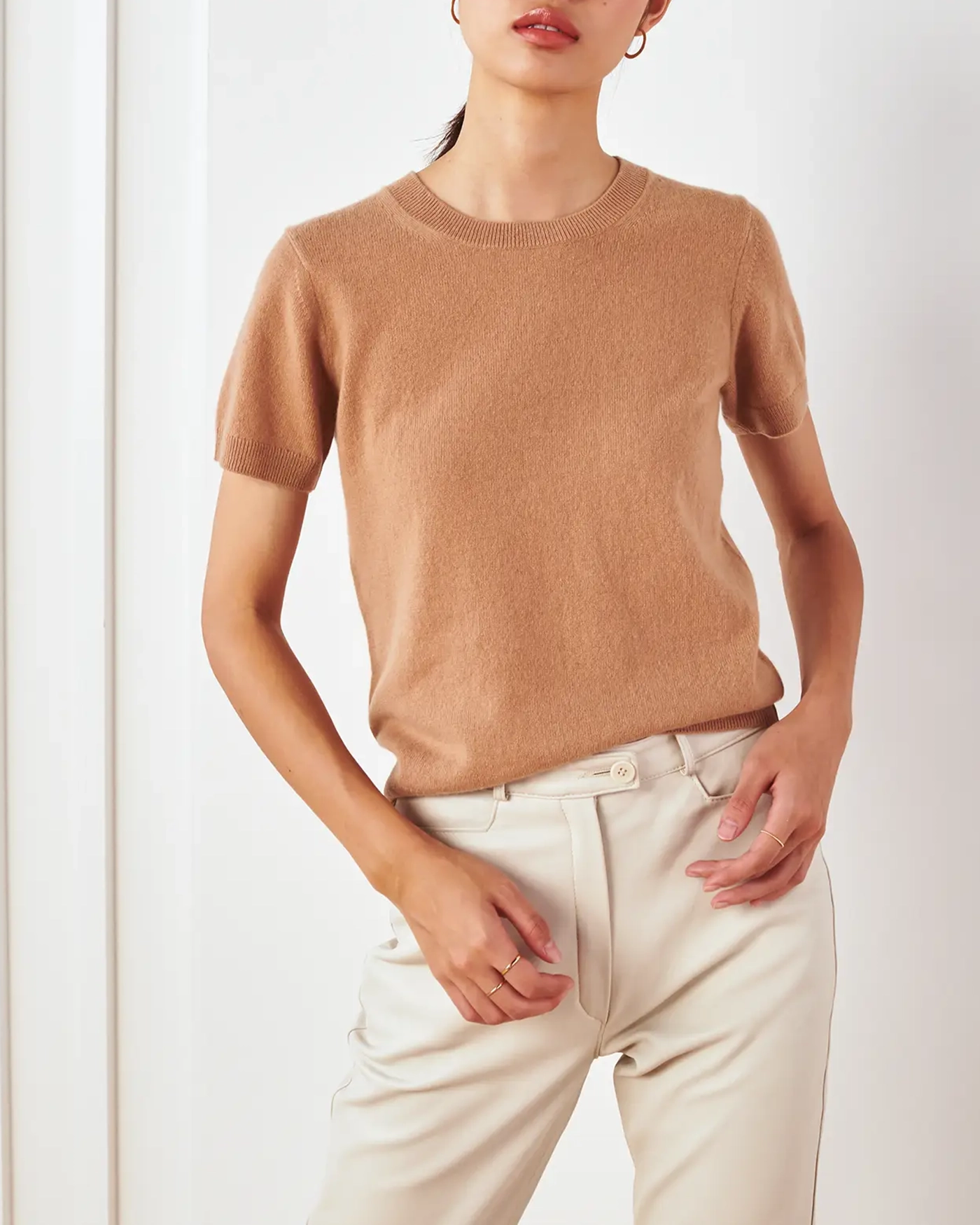 Short Sleeve Cashmere Tee