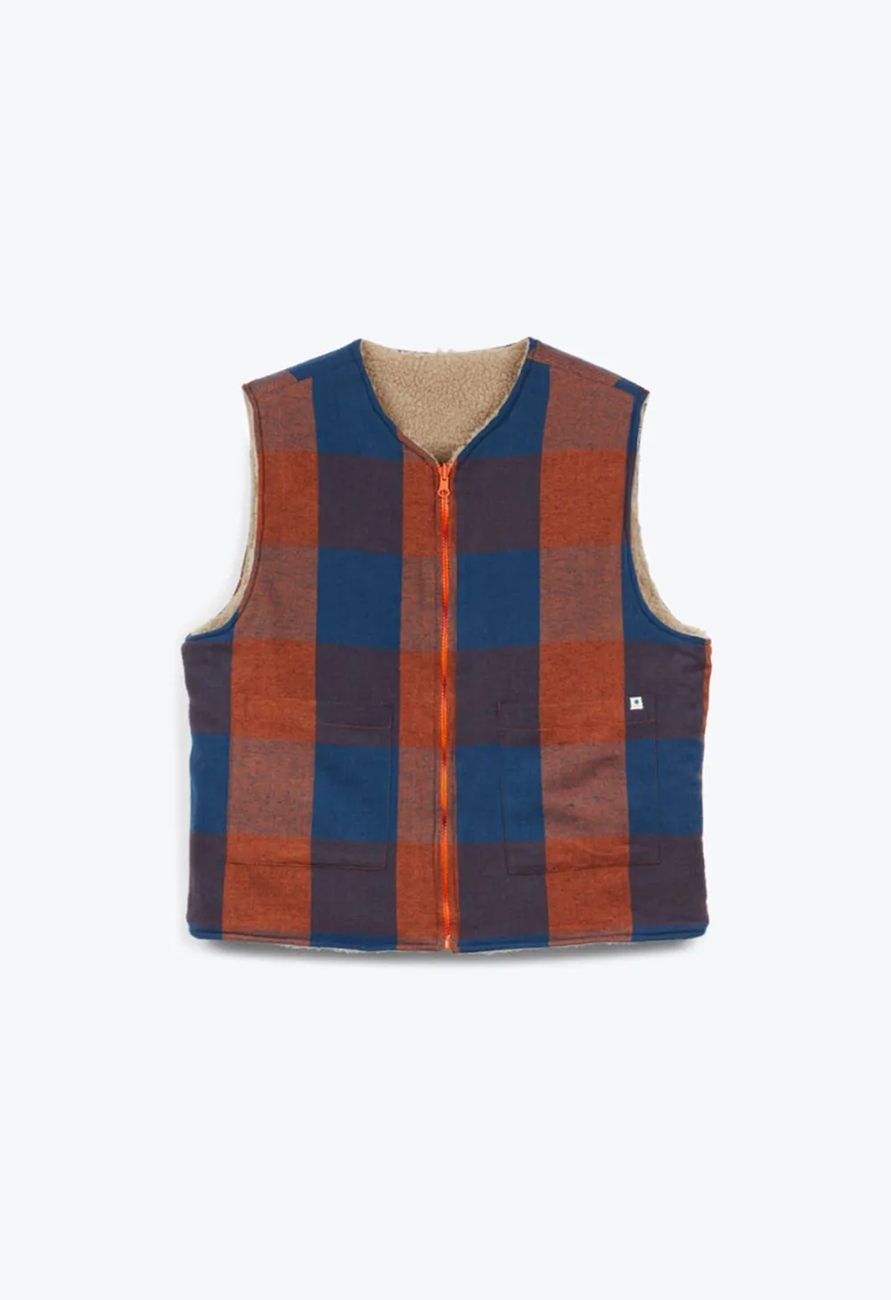 V-Neck Plaid Vest