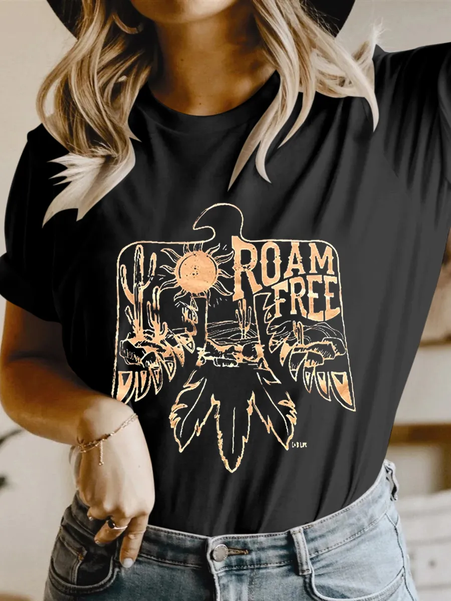 Camping Life Desert Thunderbird Roam Free T-Shirt