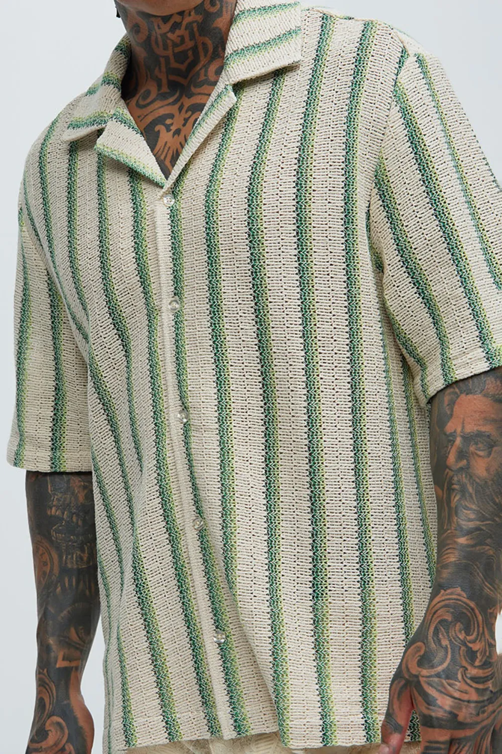 Peyton Textured Shirt - Green/combo