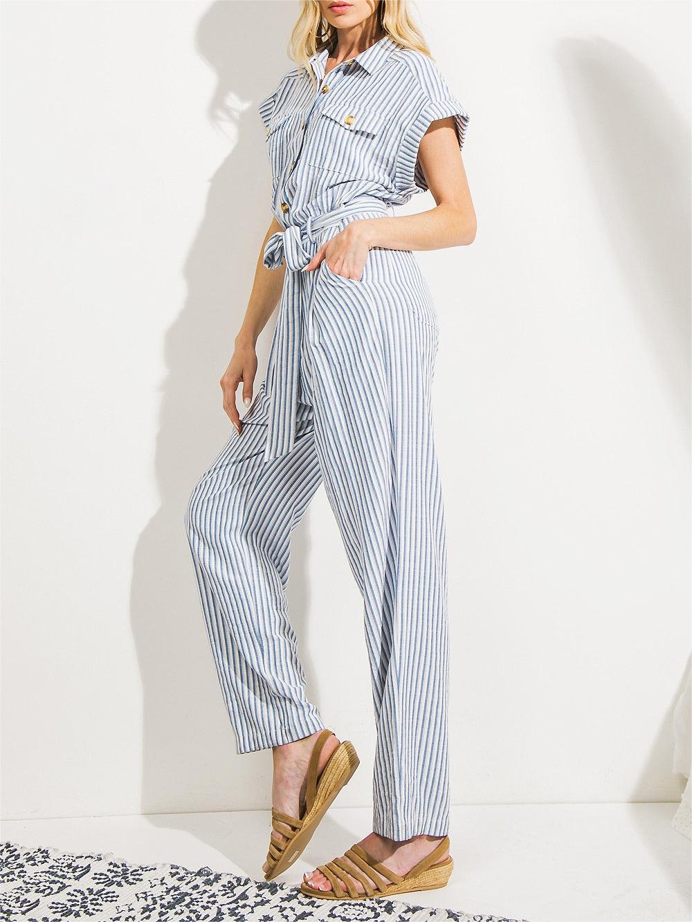 Coastal Stripe Jumpsuit