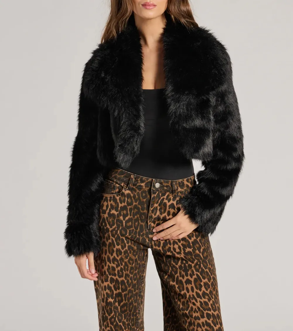 Layer On The Luxe Faux Fur Cropped Jacket