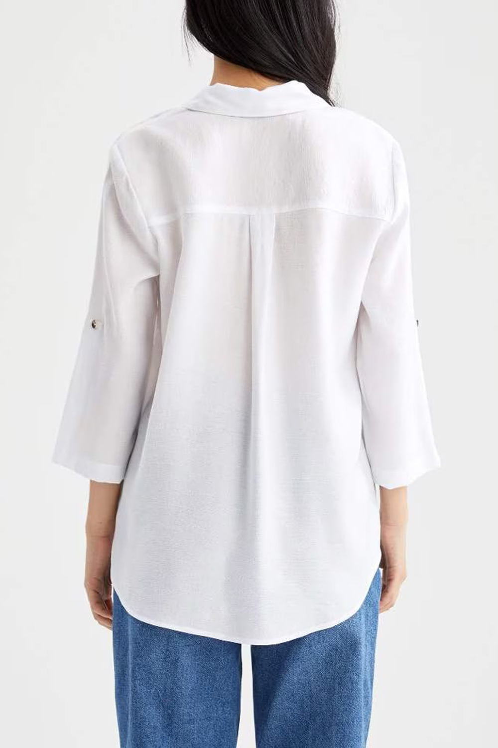 Long Sleeve Pocket Detail Shirt Tunic