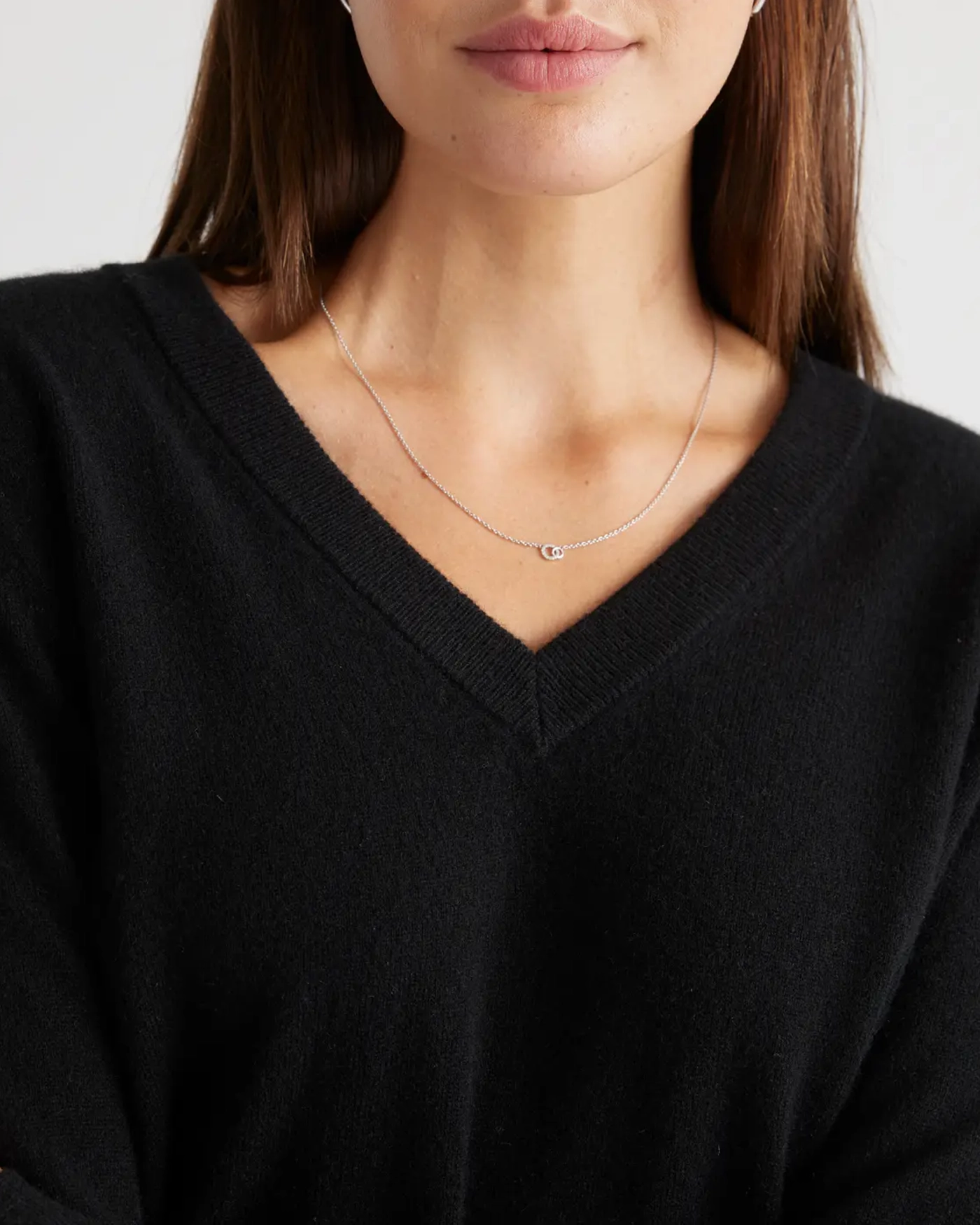 Mongolian Cashmere Relaxed V-Neck Sweater