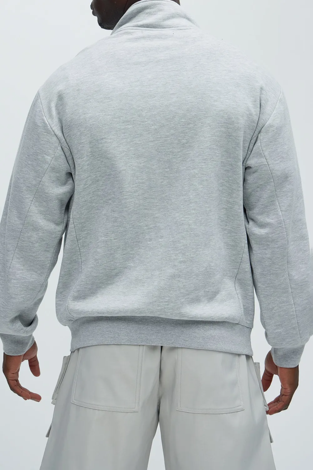 Quarter Zip Collar Sweatshirt