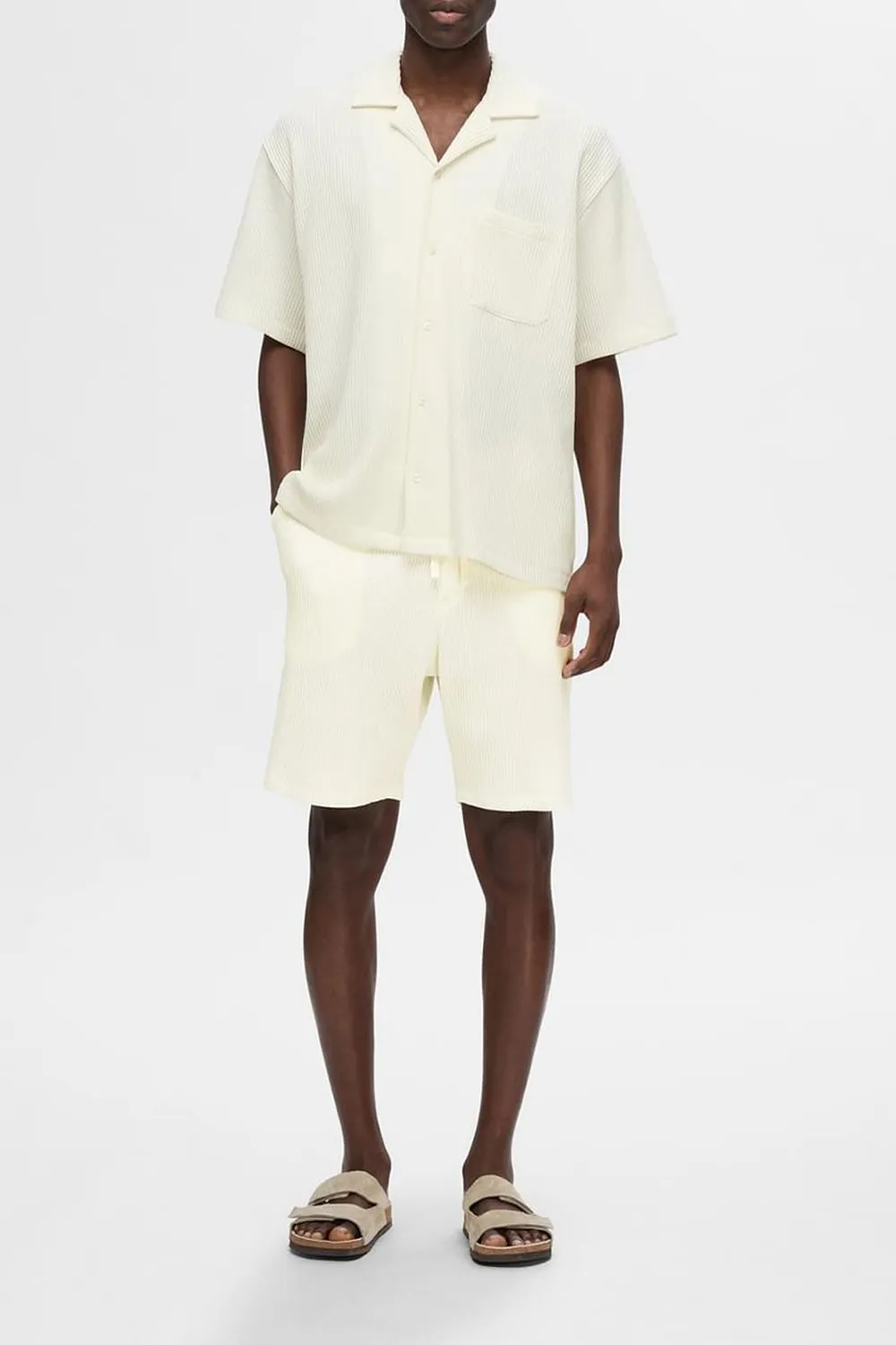 Off-White Cuban Collar Co-ord Set Shirt