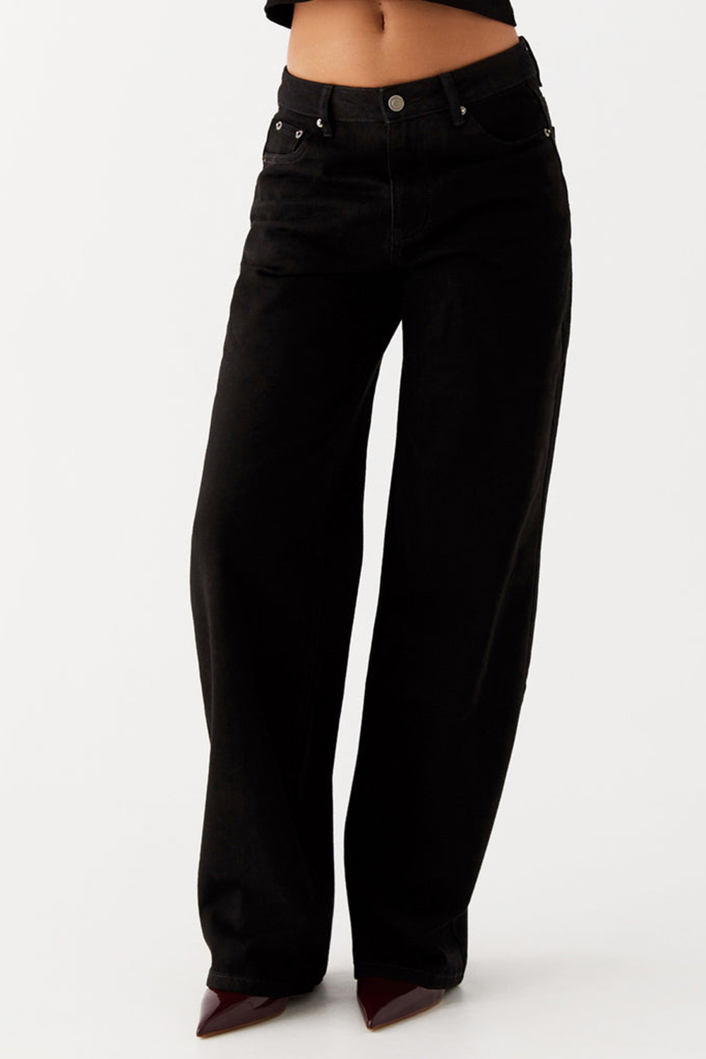 Keanna Low Rise Denim Jeans - Black