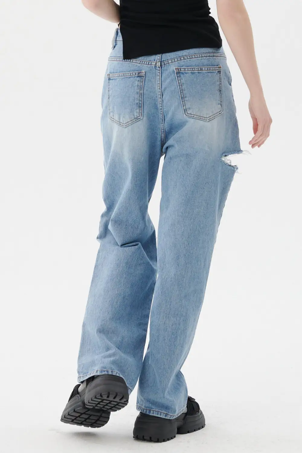 Cassidy Cutout Wide Jeans