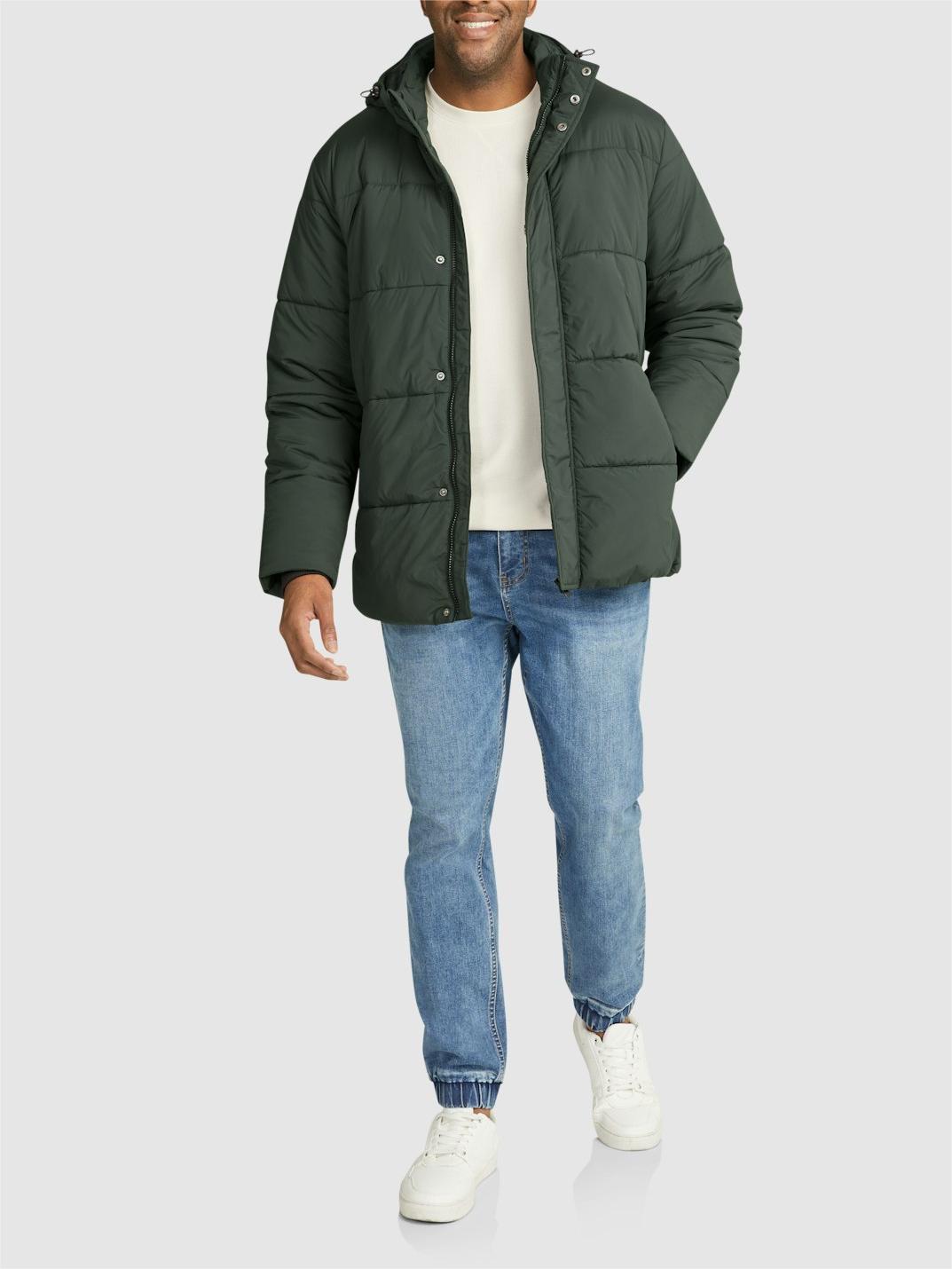 DARK GREEN MARSDEN PUFFER JACKET