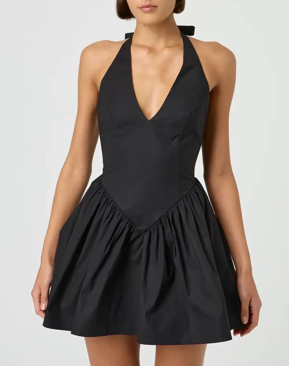 Drop Waist Halter Mini Dress