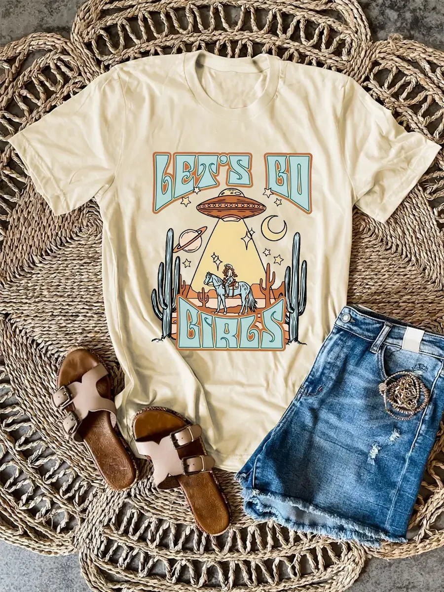 Let's Go Girls Spaceship T-shirt