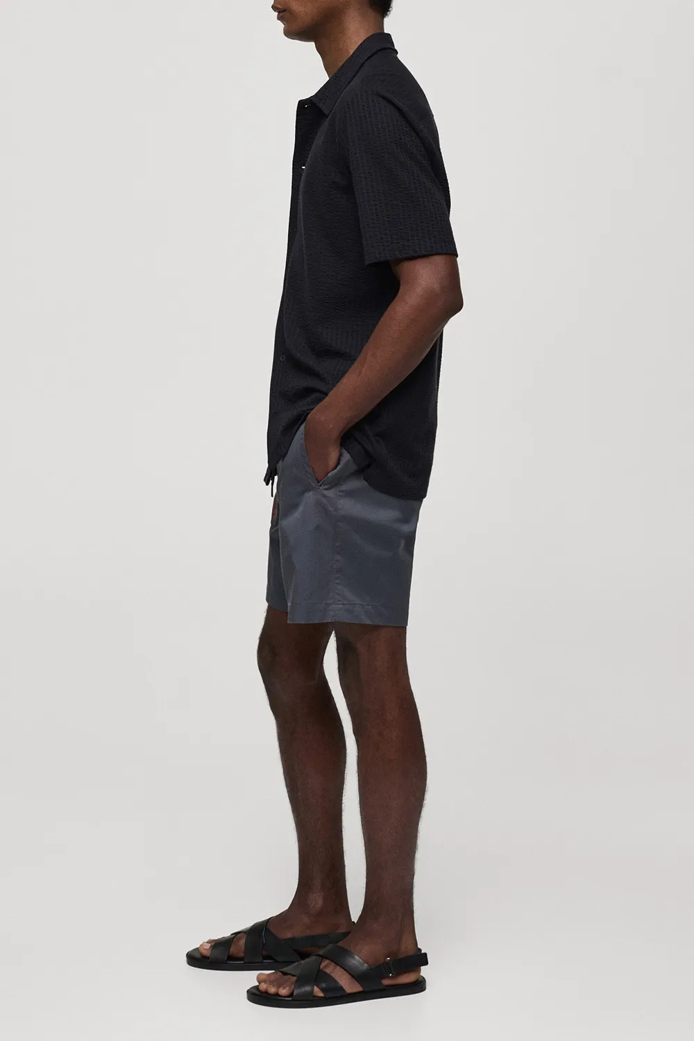 100% cotton drawstring bermuda shorts