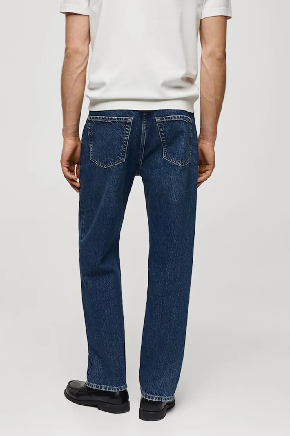 Regular-fit medium-wash jeans