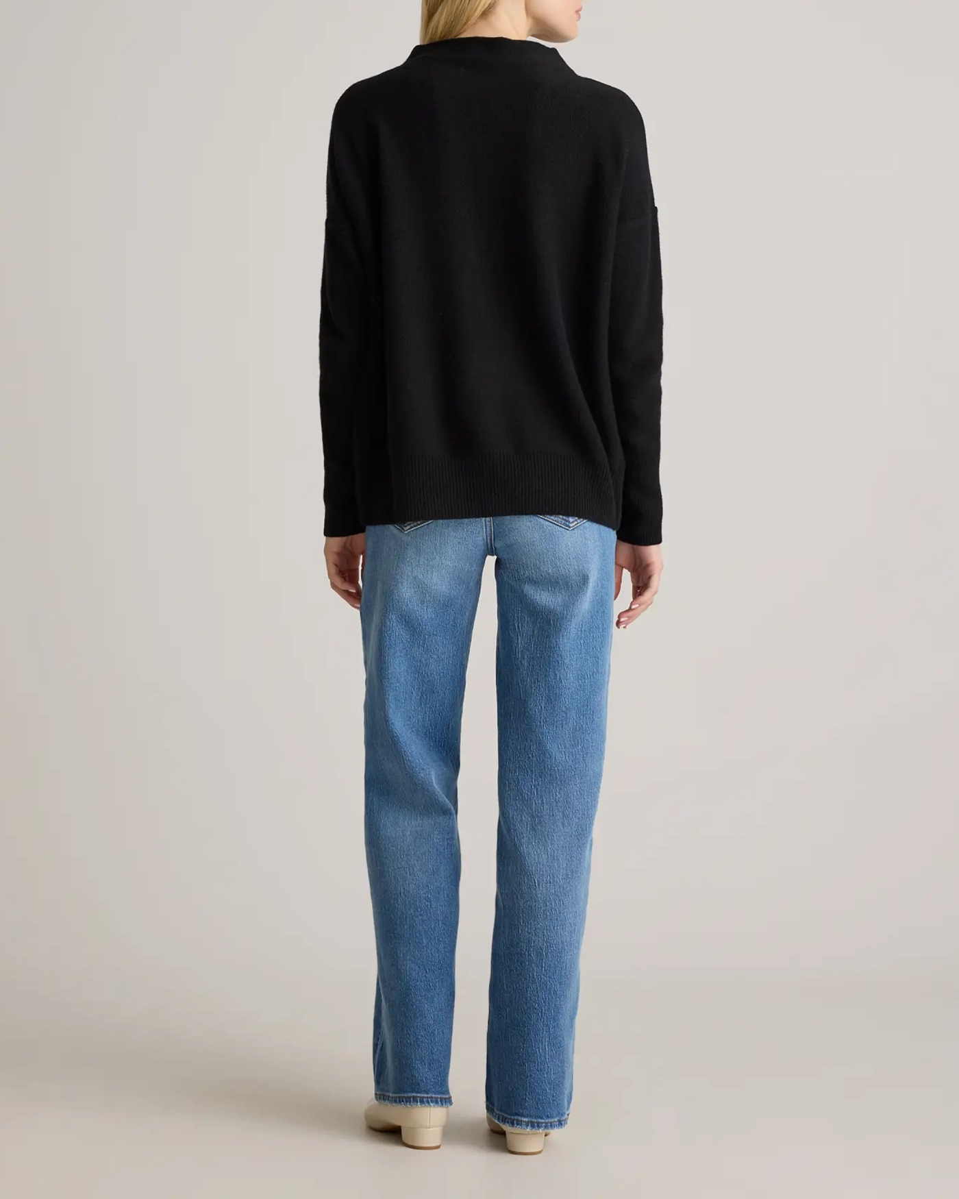 Funnel Neck Mongolian Cashmere Sweater