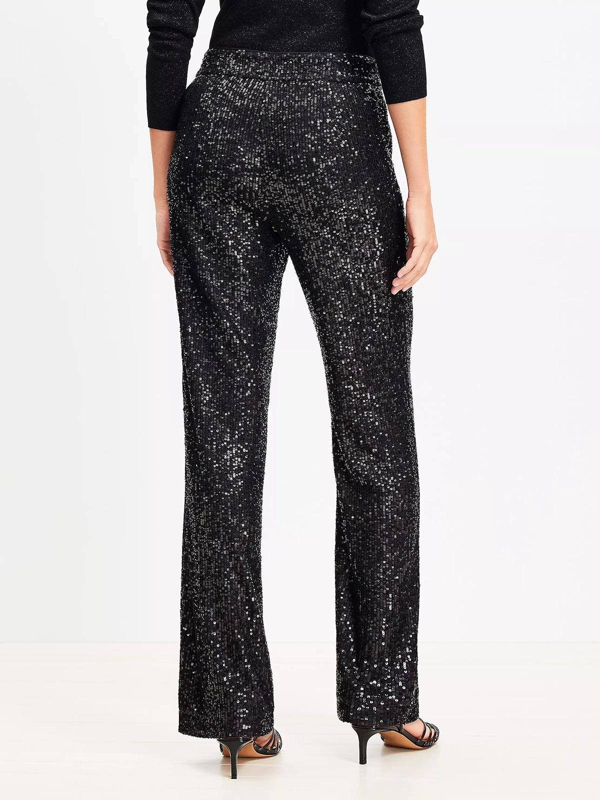 Sequin Straight Pants