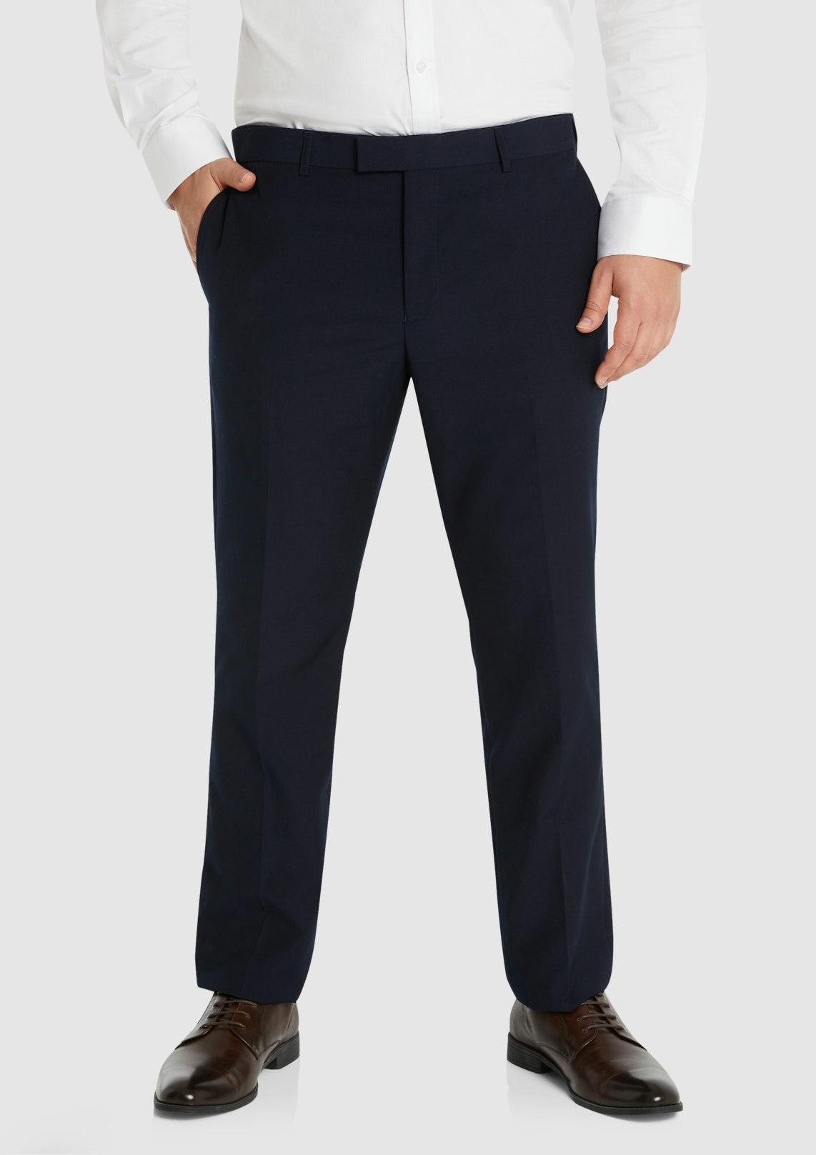 NAVY RAYMOND SLIM ELASTIC PANT