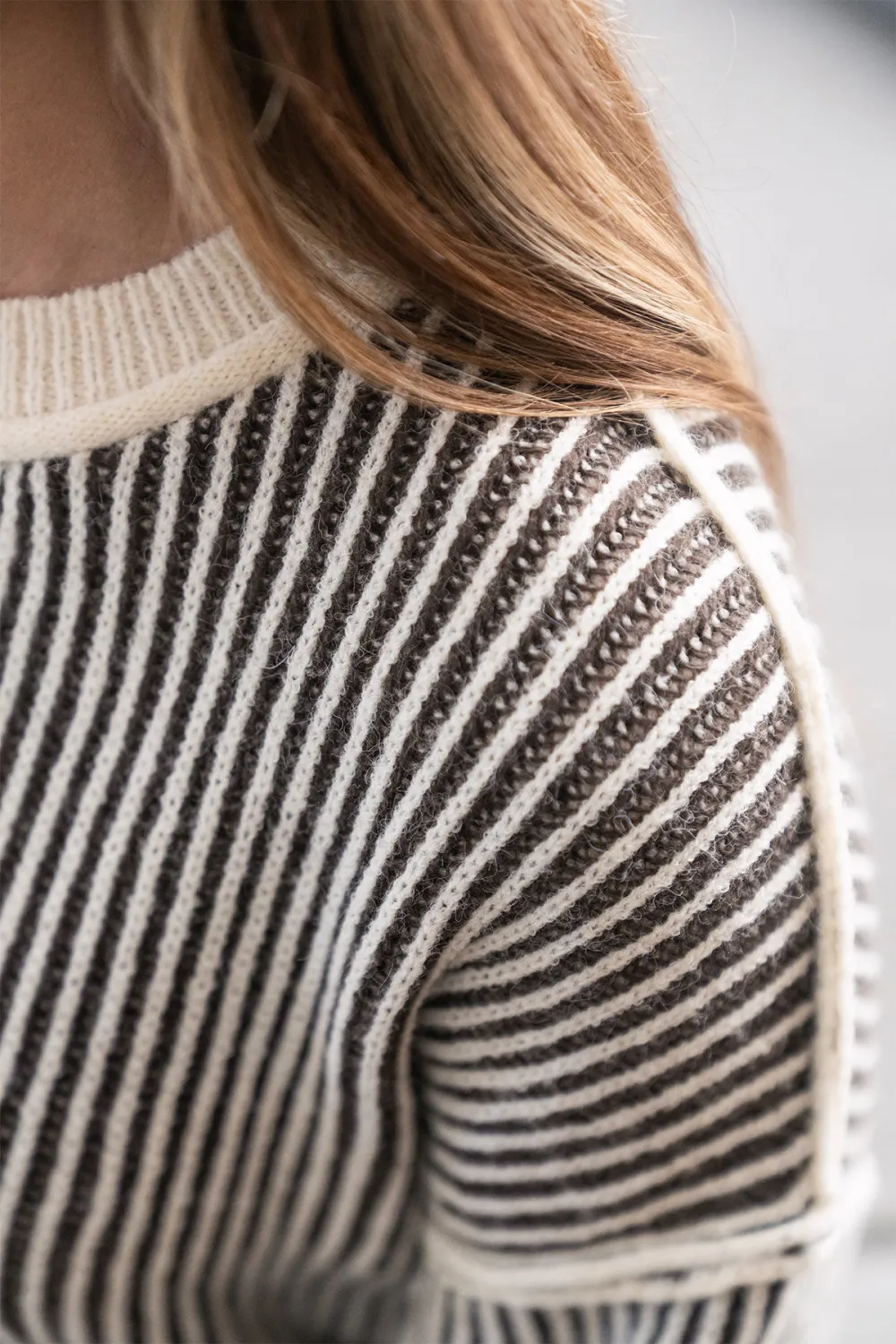 Black Striped Seam Detail Sweater