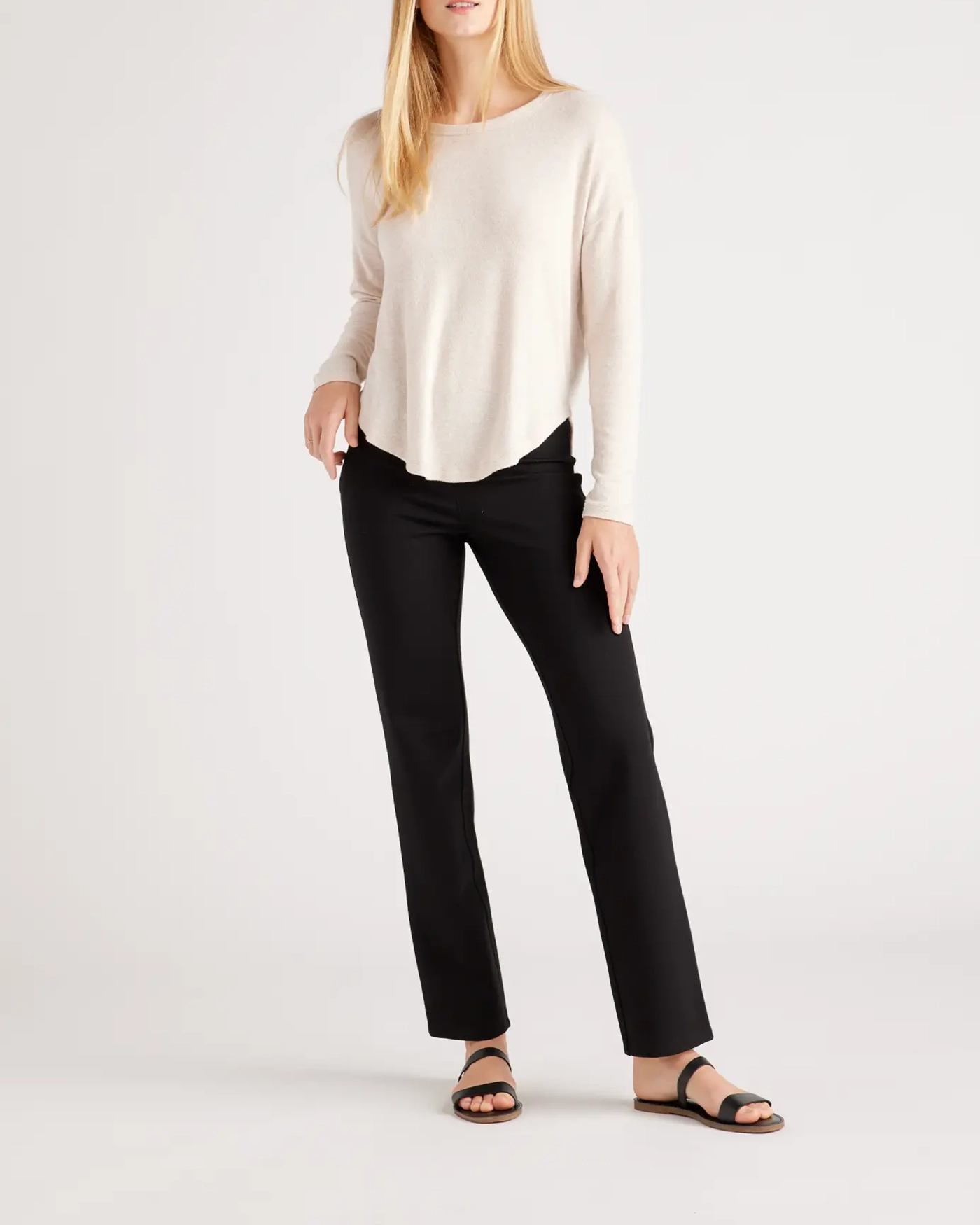 Daily Ultra-Stretch Ponte Straight Leg Pants