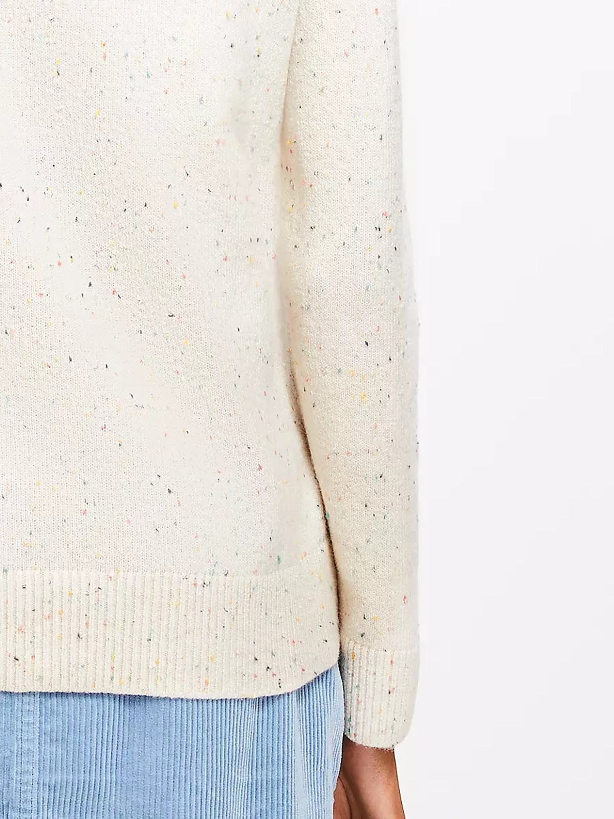 Flecked Relaxed V-Neck Sweater