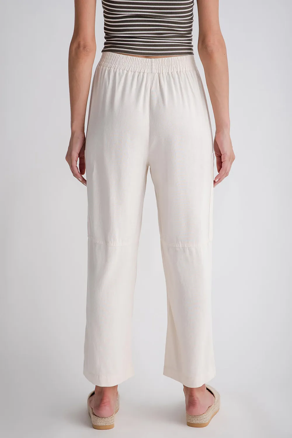 So Me Textured Slouchy Wide Leg Pants - natural