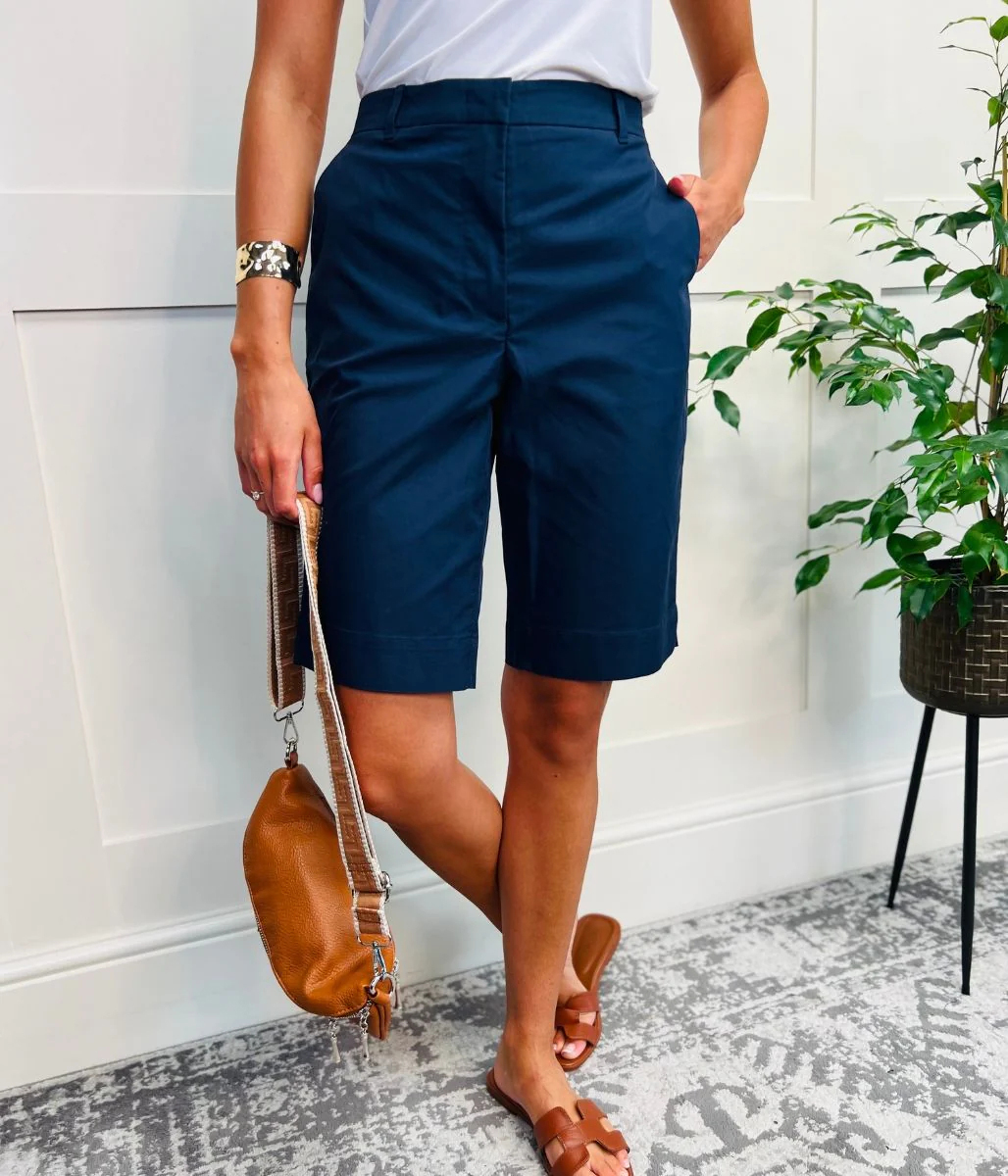 Navy Smart Tailored Shorts