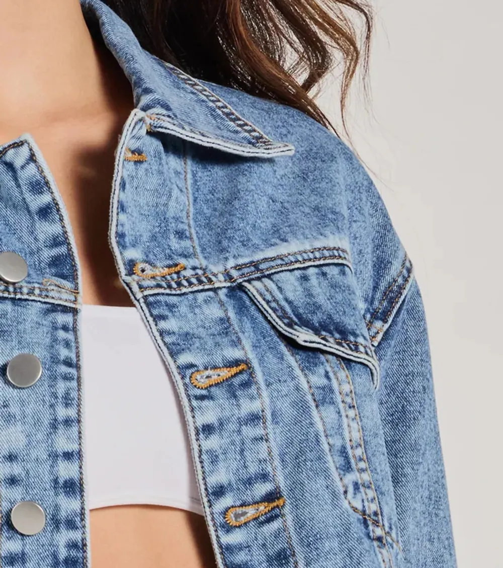 Keep Groovin' Crop Denim Jacket