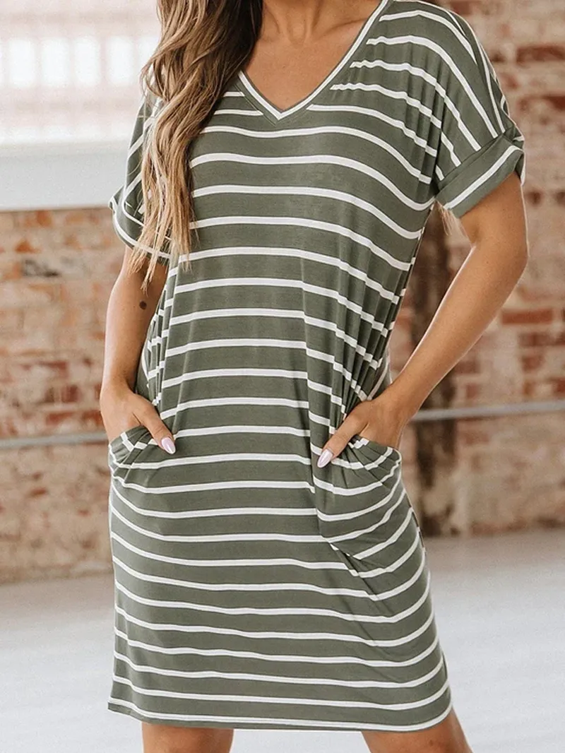 Women Casual Elegant T Shirts Dress