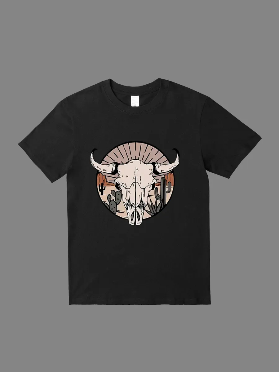 Boho Cow Skull T-Shirt