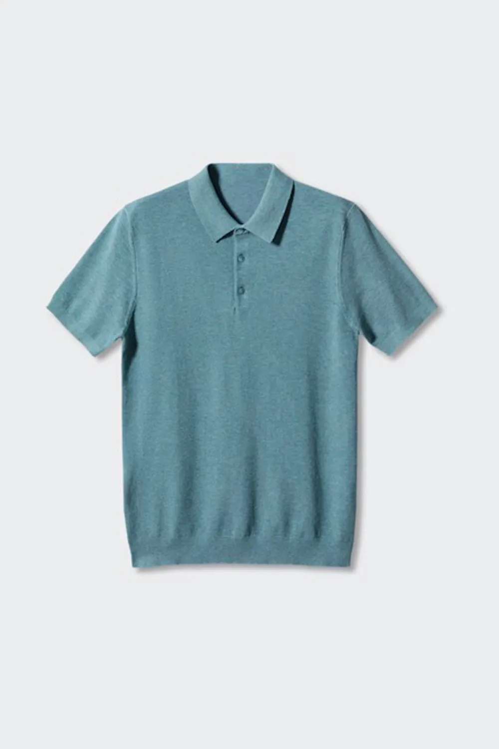 Knit cotton polo shirt