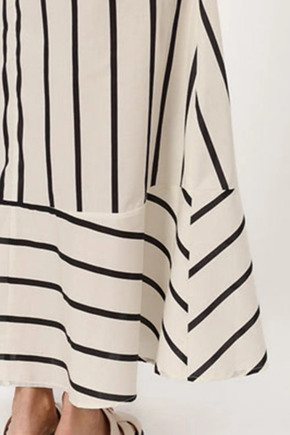 SHANTELLE MIDI DRESS - CREAM STRIPE