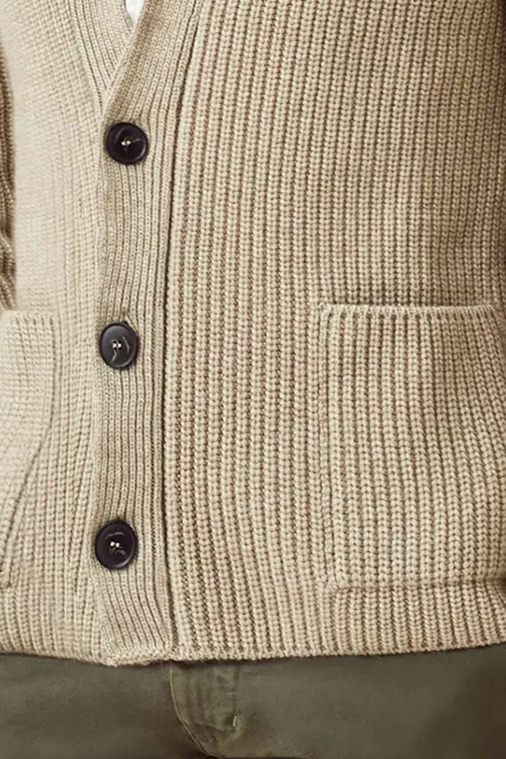 Double Front Patch Pockets Cardigan