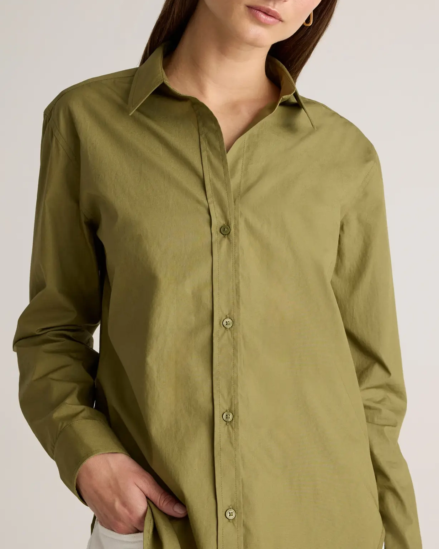 Cotton Poplin Long Sleeve Shirt