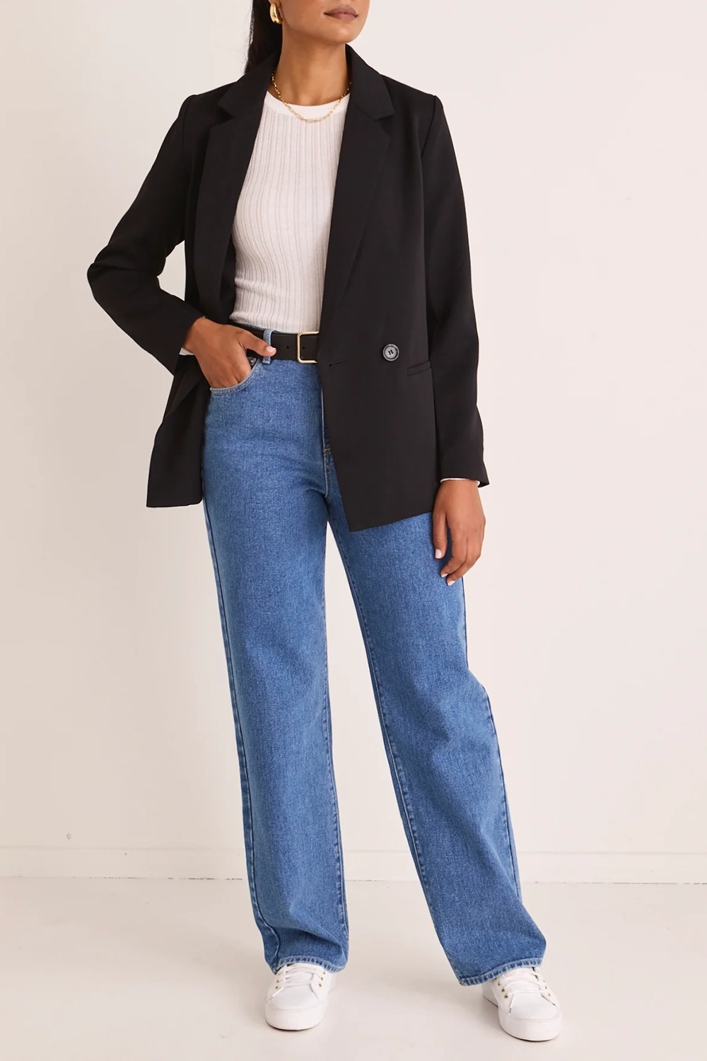 Mission Black Soft Crepe Blazer