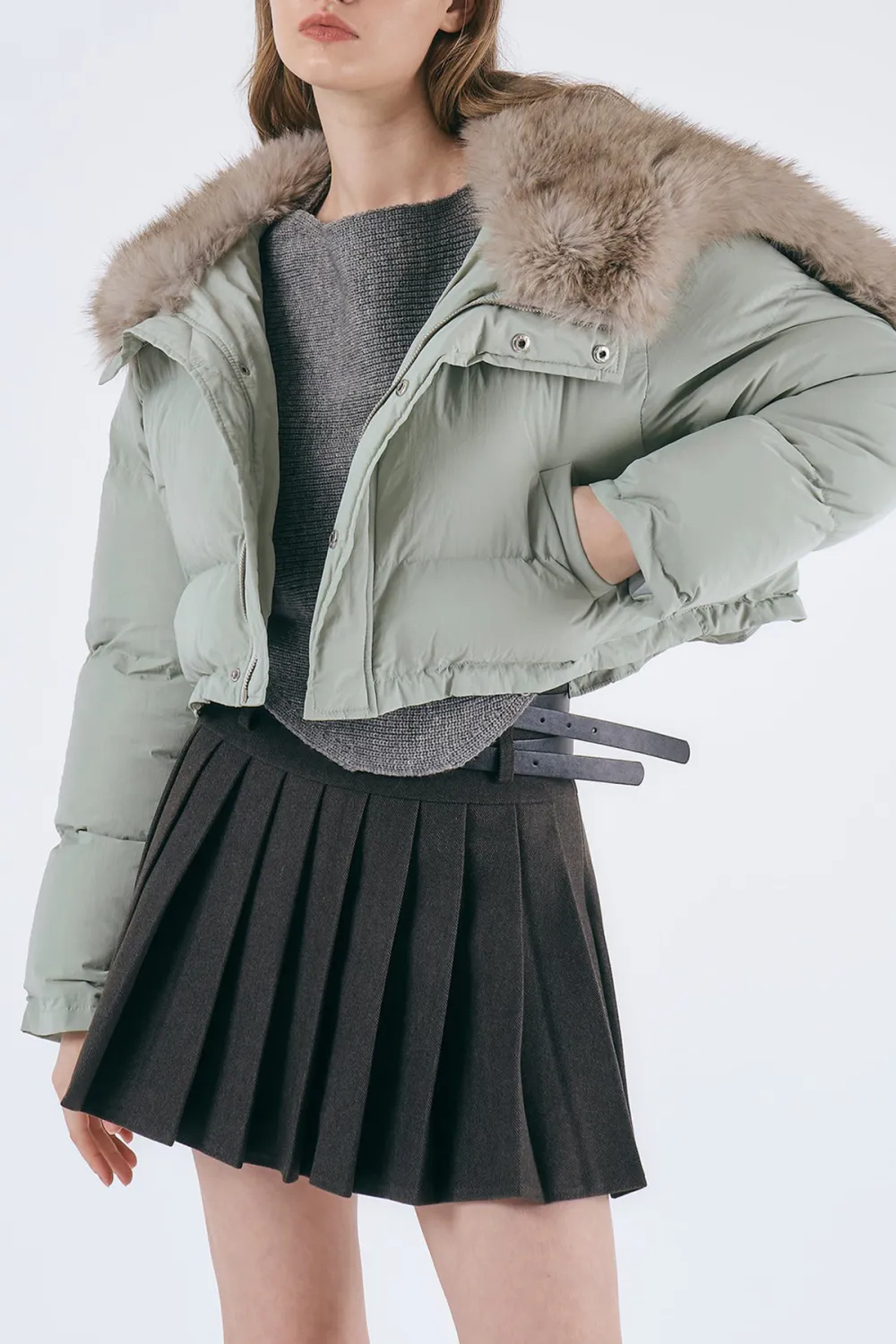 Evie Faux Fur Trim Puffer Jacket